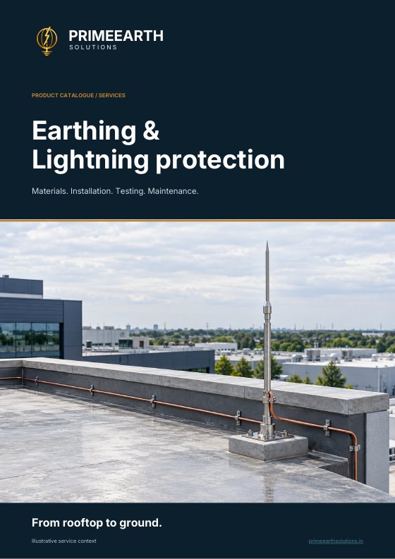 Cover of the PrimeEarth Solutions product and services catalogue
