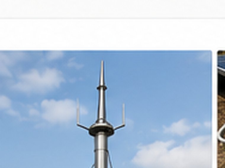 Lightning arrester installed on building