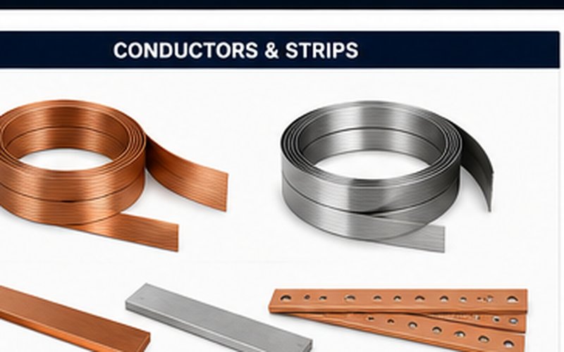 Copper strip, GI strip, and copper busbar conductors